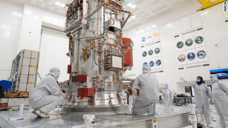 The mission team is currently assembling the Europa Clipper on High Bay 1, a clean room at NASA's Jet Propulsion Laboratory where other historic missions have been performed before launch.