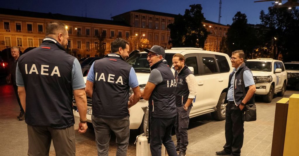 UN inspectors near the Ukrainian nuclear plant on a mission to avoid an accident