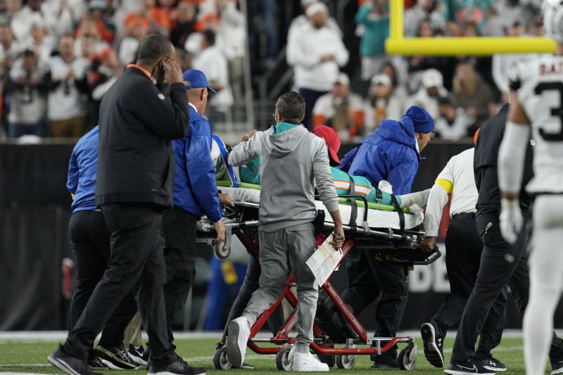 Tua Tagovailoa: The Miami Dolphins midfielder walked off the field on a stretcher during the game against the Bengals