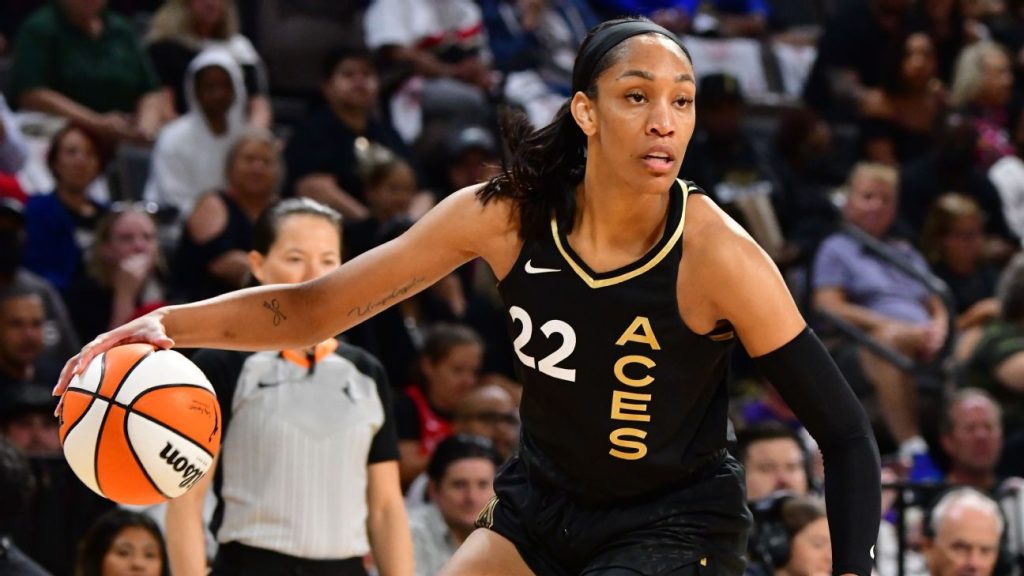 Las Vegas Ace’s Aja Wilson was named WNBA Team Player of the Year for the second time