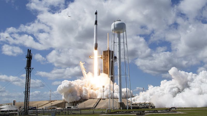 A SpaceX capsule to dock with the International Space Station carrying international astronauts