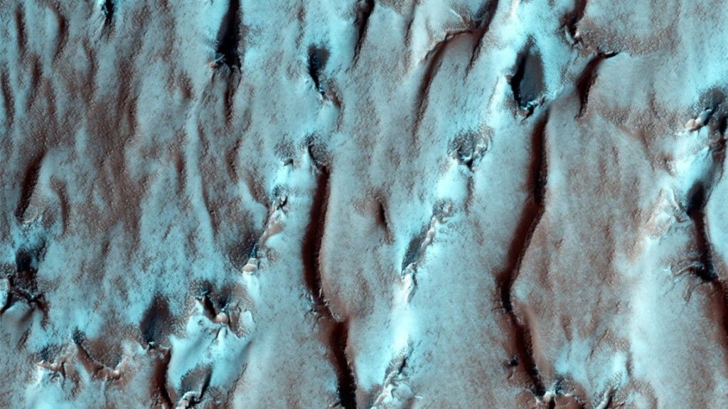 Mysterious reflections on Mars may come from something stranger than water