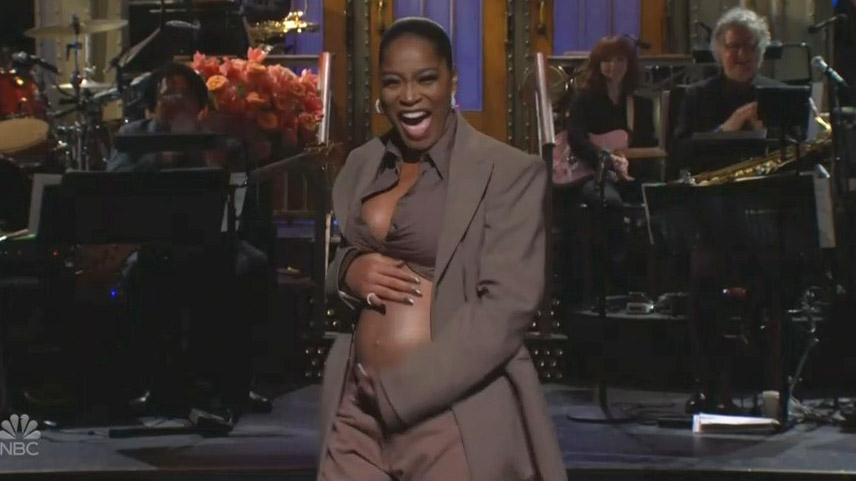 Keke Palmer announces her pregnancy in ‘SNL’ monologue