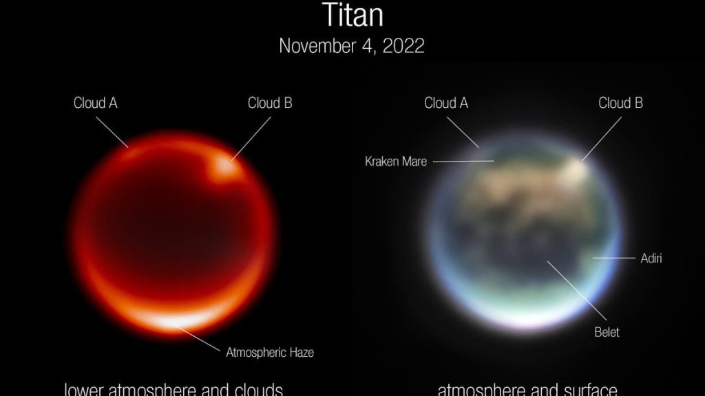 The Webb telescope directs its eye to Saturn’s mysterious moon Titan